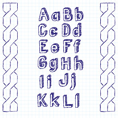 Image showing Vector Sketch Book Letters