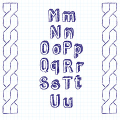 Image showing Vector Sketch Book Letters