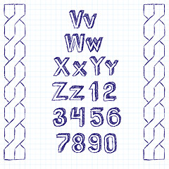 Image showing Vector Sketch Book Letters