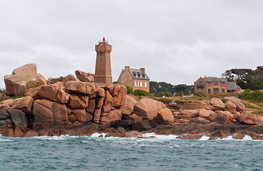 Image showing Lighthouse at Perros-Guirec