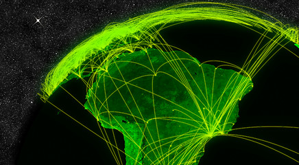 Image showing South America network