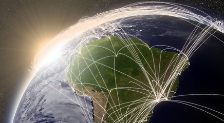 Image showing Network over South America