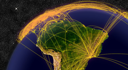 Image showing Air travel in South America