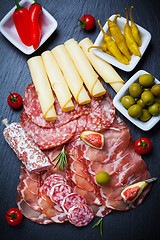 Image showing Antipasti and catering platter 