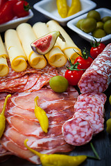 Image showing Antipasti and catering platter 