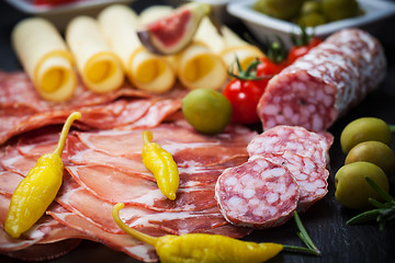 Image showing Antipasti and catering platter 