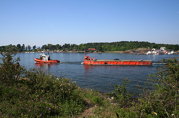 Image showing Tug Boat at Work