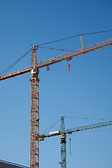 Image showing Construction Cranes