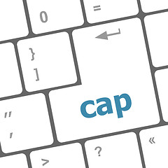 Image showing cap key on computer keyboard button