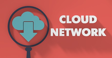 Image showing Cloud Network Concept in Flat Design.