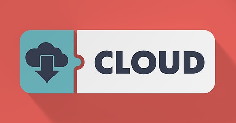 Image showing Cloud Concept in Flat Design.