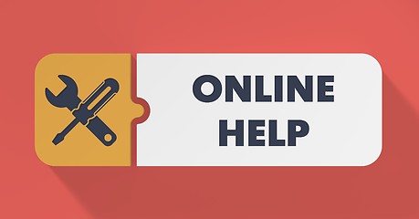 Image showing Online Help Concept in Flat Design.