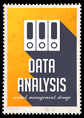 Image showing Data Analysis on Yellow in Flat Design.