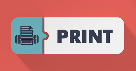 Image showing Print Concept in Flat Design.