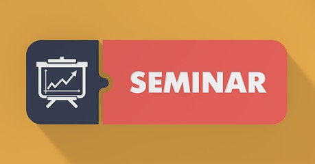 Image showing Seminar Concept in Flat Design.
