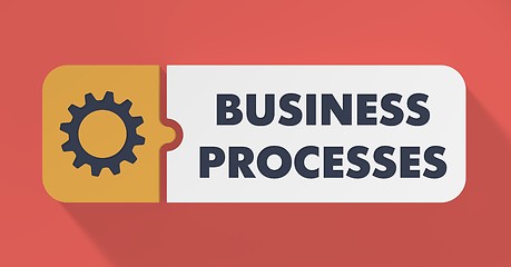 Image showing Business Processes Concept in Flat Design.