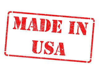 Image showing Made in USA - Red Rubber Stamp.