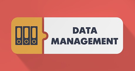 Image showing Data Management Concept in Flat Design.