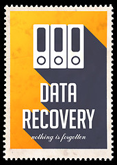 Image showing Data Recovery on Yellow in Flat Design.
