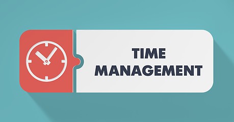 Image showing Time Management Concept in Flat Design.