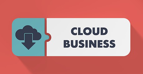 Image showing Cloud Business Concept in Flat Design.