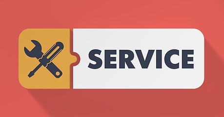 Image showing Service Concept in Flat Design.