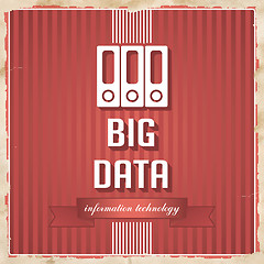 Image showing Big Data Concept on Red in Flat Design.
