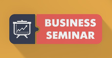 Image showing Business Seminar Concept in Flat Design.