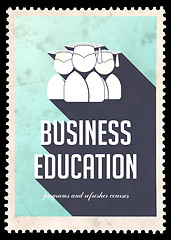 Image showing Business Education on Light Blue in Flat Design.