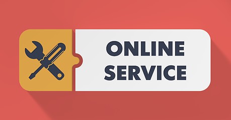 Image showing Online Service Concept in Flat Design.