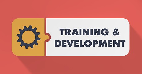 Image showing Training and Development Concept in Flat Design.