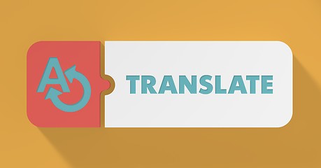 Image showing Translate Concept in Flat Design.