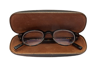 Image showing vintage glasses in case