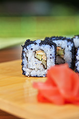 Image showing tobico sushi rolls