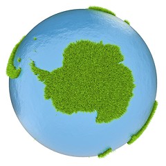 Image showing Antarctica on green planet