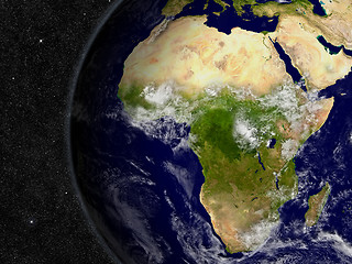 Image showing Africa on planet Earth