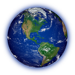 Image showing North America on planet Earth