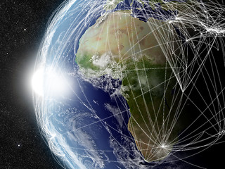 Image showing Network over Africa