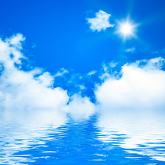 Image showing blue sky ocean