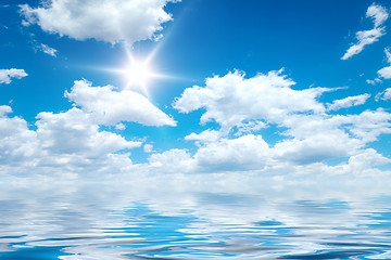 Image showing blue sky ocean