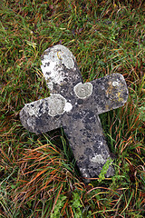 Image showing Stone cemetery cross