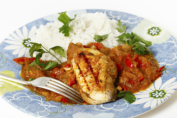 Image showing Grilled chicken in tomato sauce
