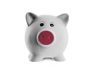 Image showing Unique pink ceramic piggy bank