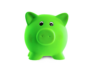 Image showing Unique pink ceramic piggy bank