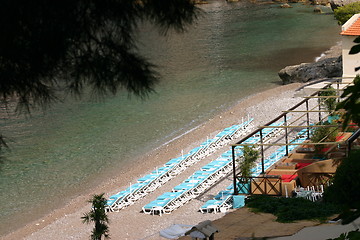 Image showing Empty beach on the French Riviera