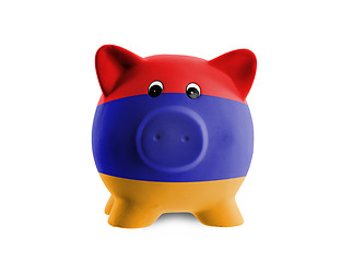 Image showing Unique pink ceramic piggy bank