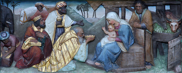 Image showing Nativity Scene, Adoration of the Magi