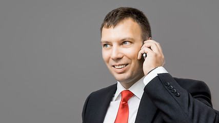 Image showing business man mobile phone