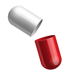 Image showing Opening red medical capsule