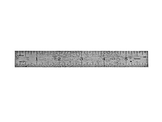 Image showing vintage steel ruler